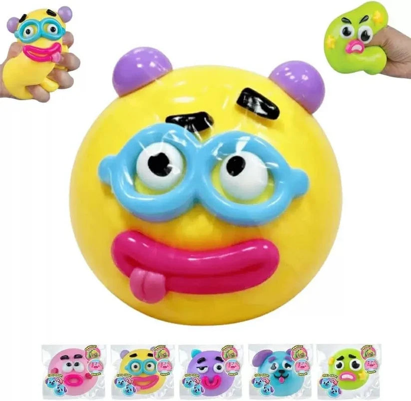 Funny Face Expressions Squishy Ball – Slow Rising Sensory Stress Toy