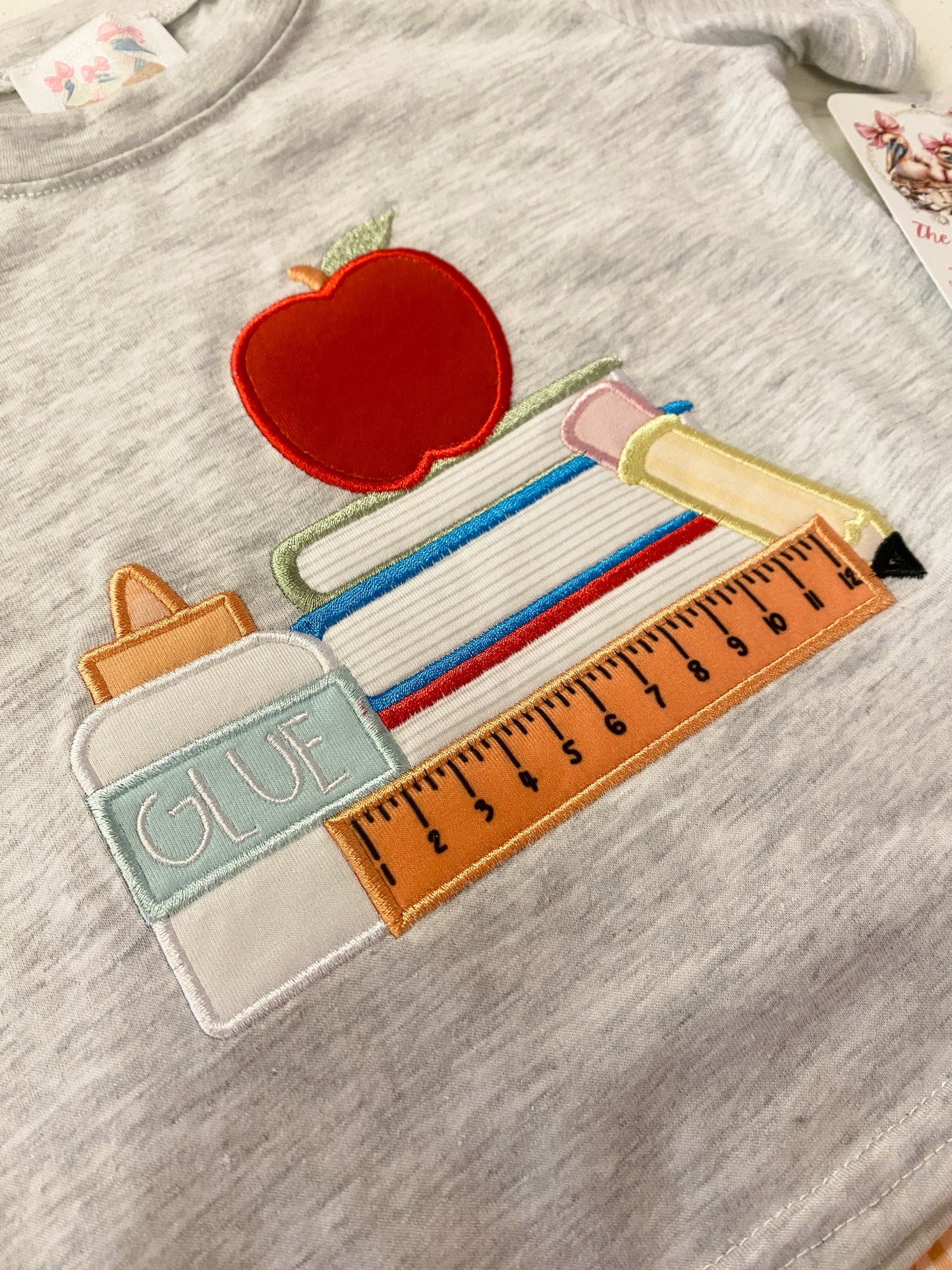 Back to School Apple Appliqué Collection | Girls Dress, Girls Short Set & Boys Short Set | Bossier City, LA