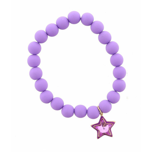 Purple Star Beaded Bracelet