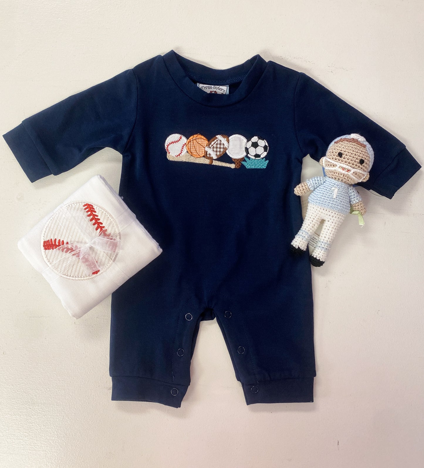 Sports Appliqué Boys Romper