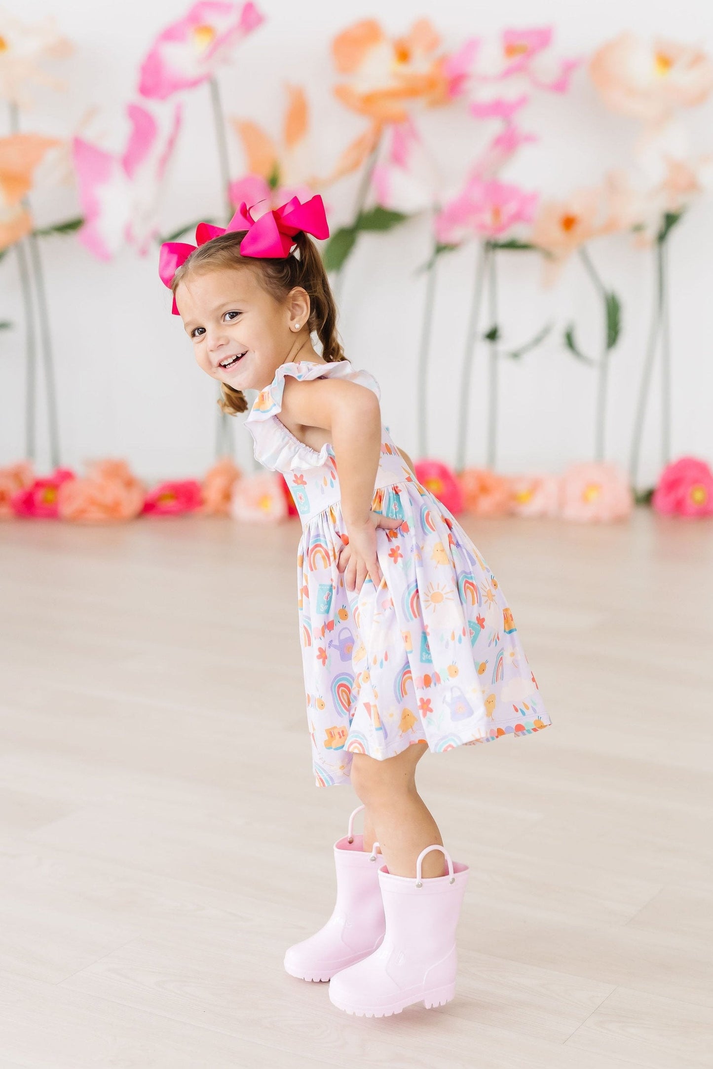 SALE Rainy Day Flutter Sleeve Twirl Dress