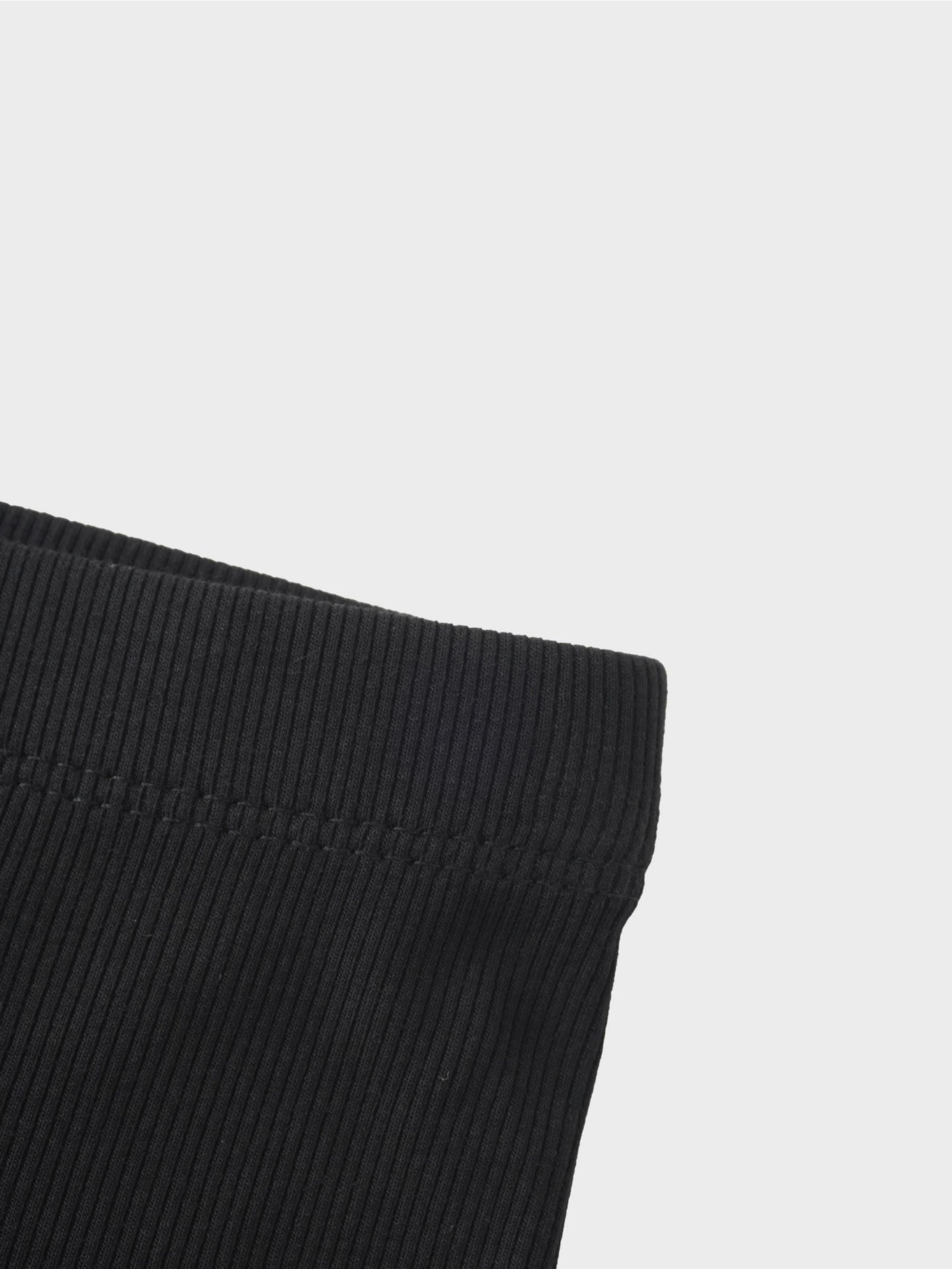 Crossover Thin Ribbed Pajama - Black