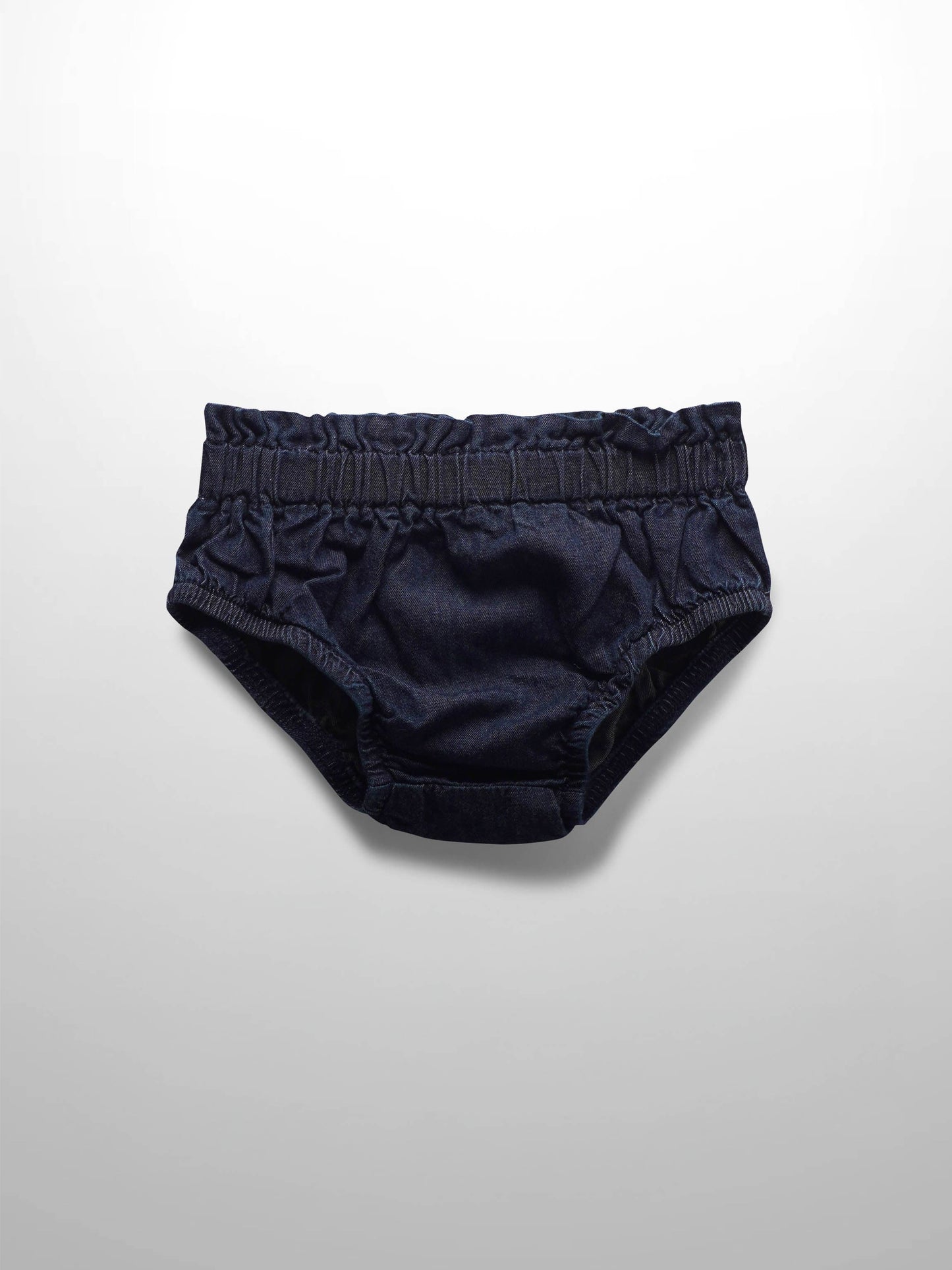 Paper Bag Waist Bloomers-Dark Denim