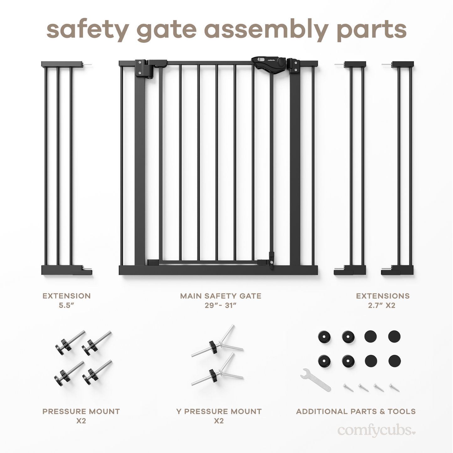 Baby Safety Gate in Black