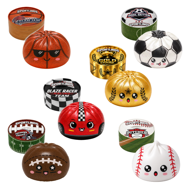 Sportlings Sports Dumpling Squishy Fidget Toy – Mystery Sports Ball