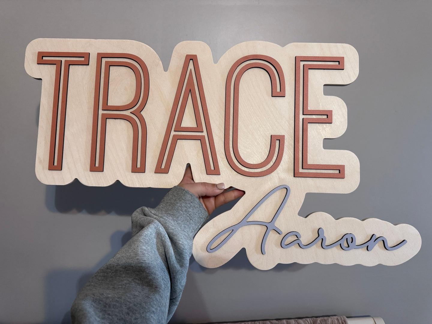 Custom Wooden Name Sign Outline