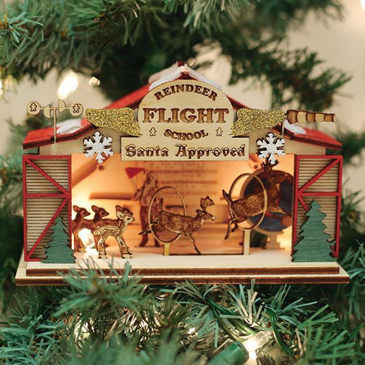Reindeer Flight School Ornament