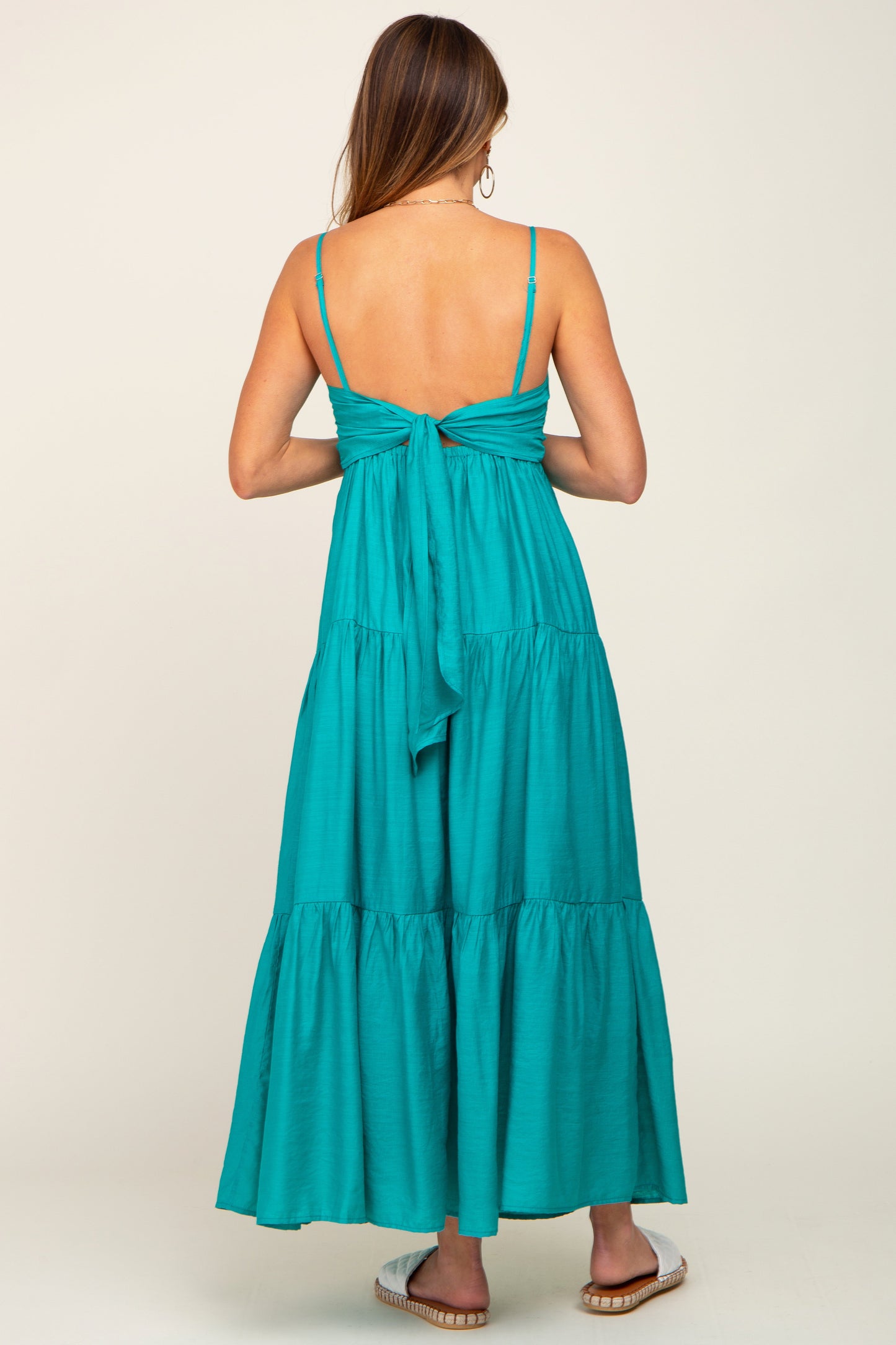 Green Tiered Maxi Dress