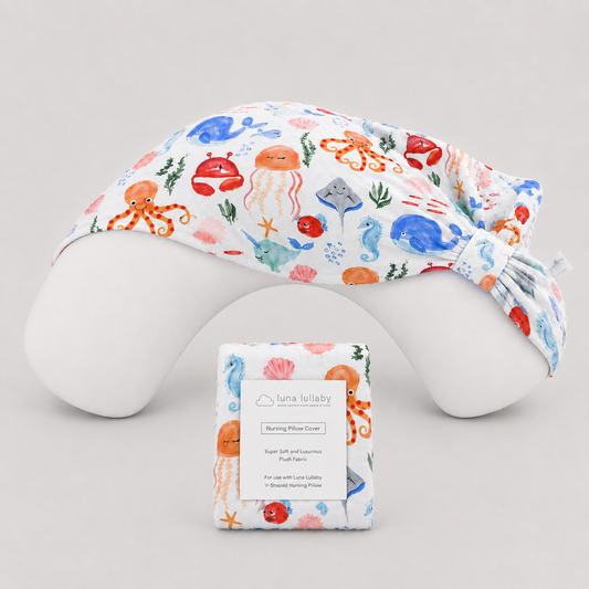 Under the Sea Print Nursing Pillow Cover | Luna Lullaby