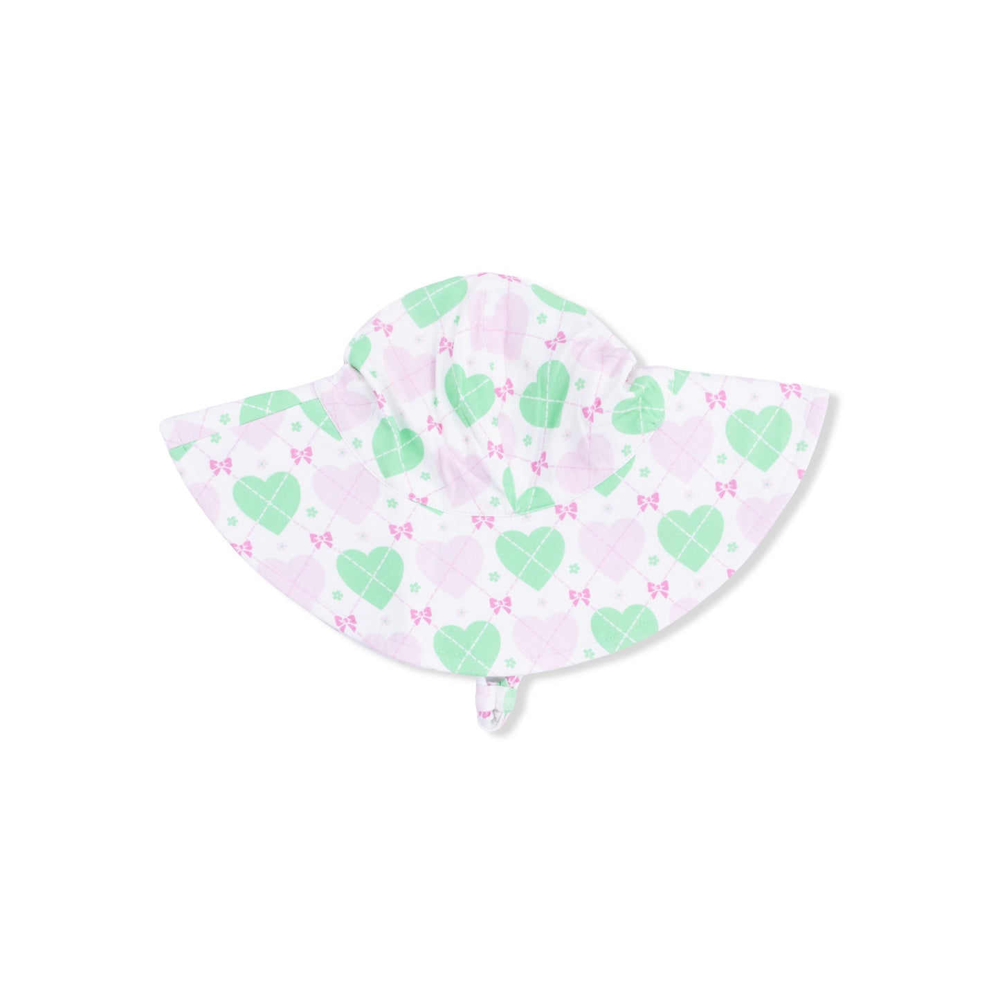 Heart Argyle - Wide Brim Sun Hat