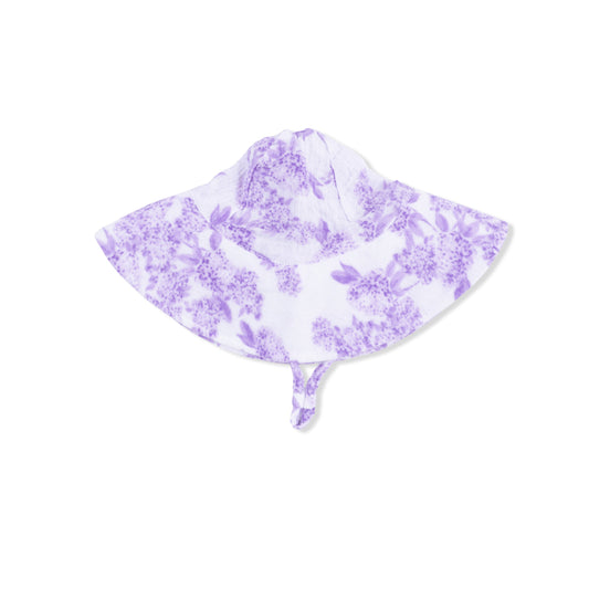 Lilac Floral - Wide Brim Sun Hat