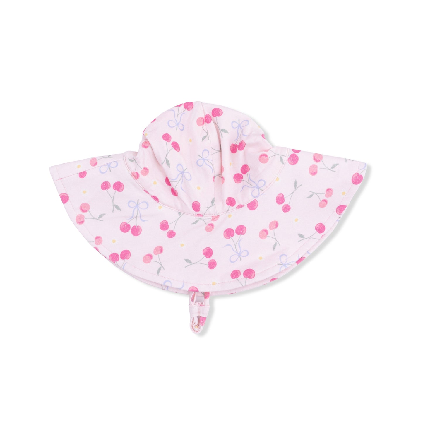 Sweet Bow Cherries - Ruffly Strap Bubble & Sun Hat