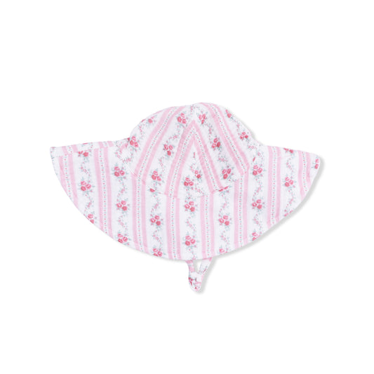 Winding Roses Stripe - Wide Brim Sun Hat