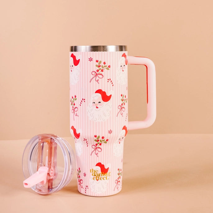 40 oz Lifestyle Flip Straw Tumbler – Holly Jolly Santa
