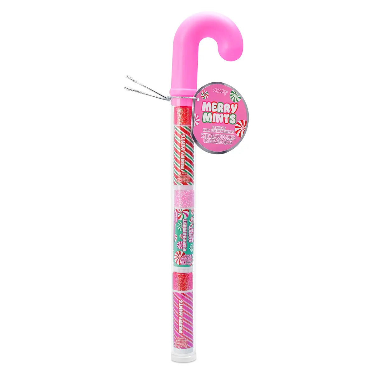 Merry Mints Lip Balm Set – Holiday Candy Cane Tube