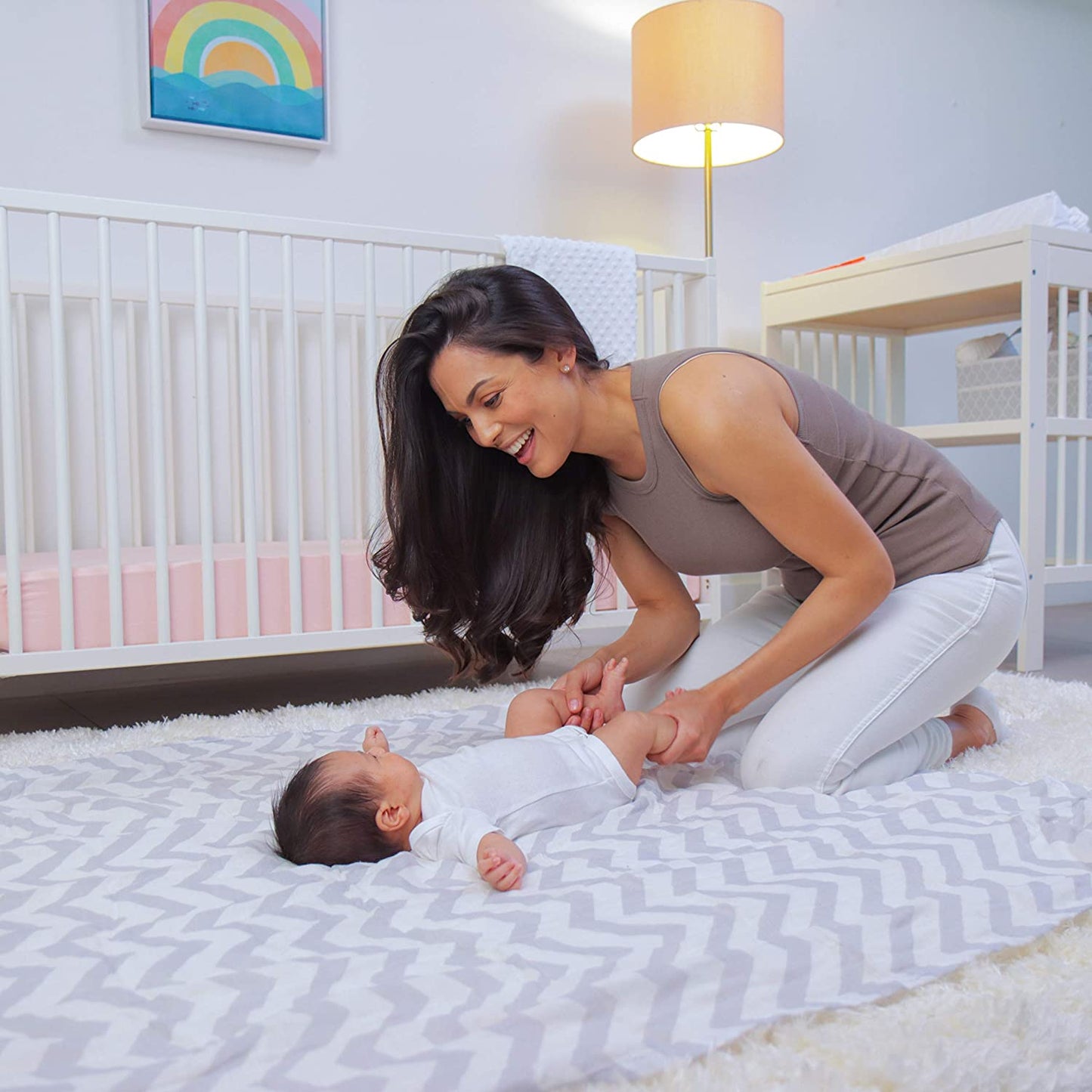 Muslin Swaddle Blankets in Grey, 4 Pack