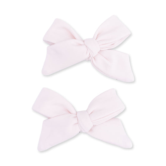 Solid Mauve Morn - 2 Pack Bow Clips