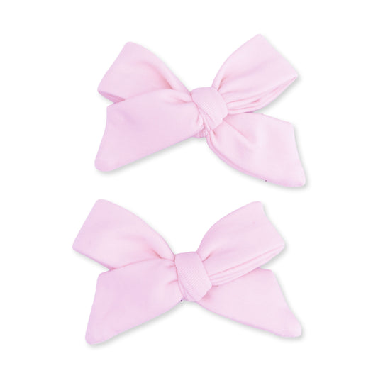 Solid Pink A Boo - 2 Pack Bow Clips
