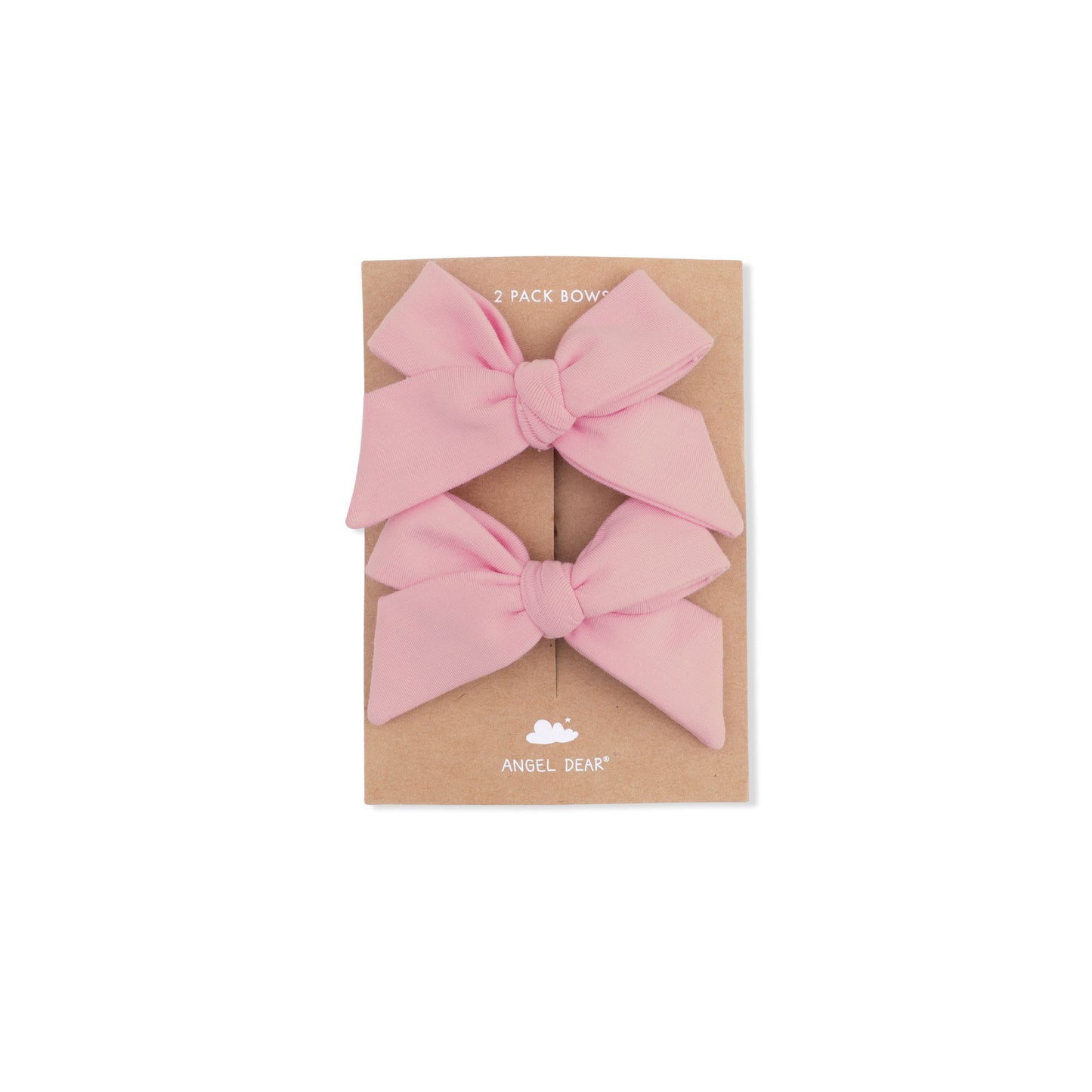 Solid Mellow Rose - 2 Pack Bow Clips