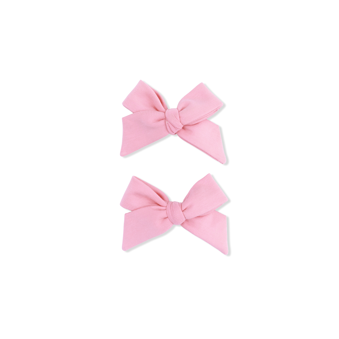 Solid Rose Elegance - 2 Pack Bow Clips