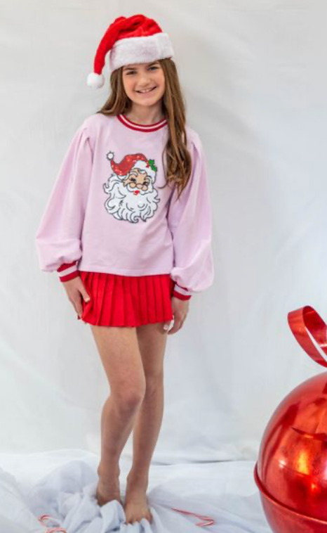 Sweet Santa Puff Sleeve Sweatshirt