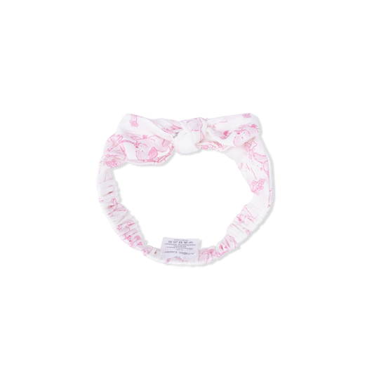 Puppy Toile Pink - Knot Headband