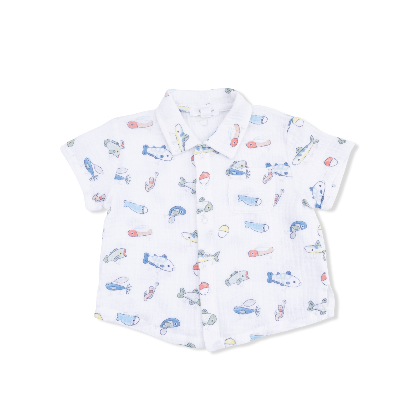 Fishing Lures - Polo Button Up with Casual Short & Bucket Hat