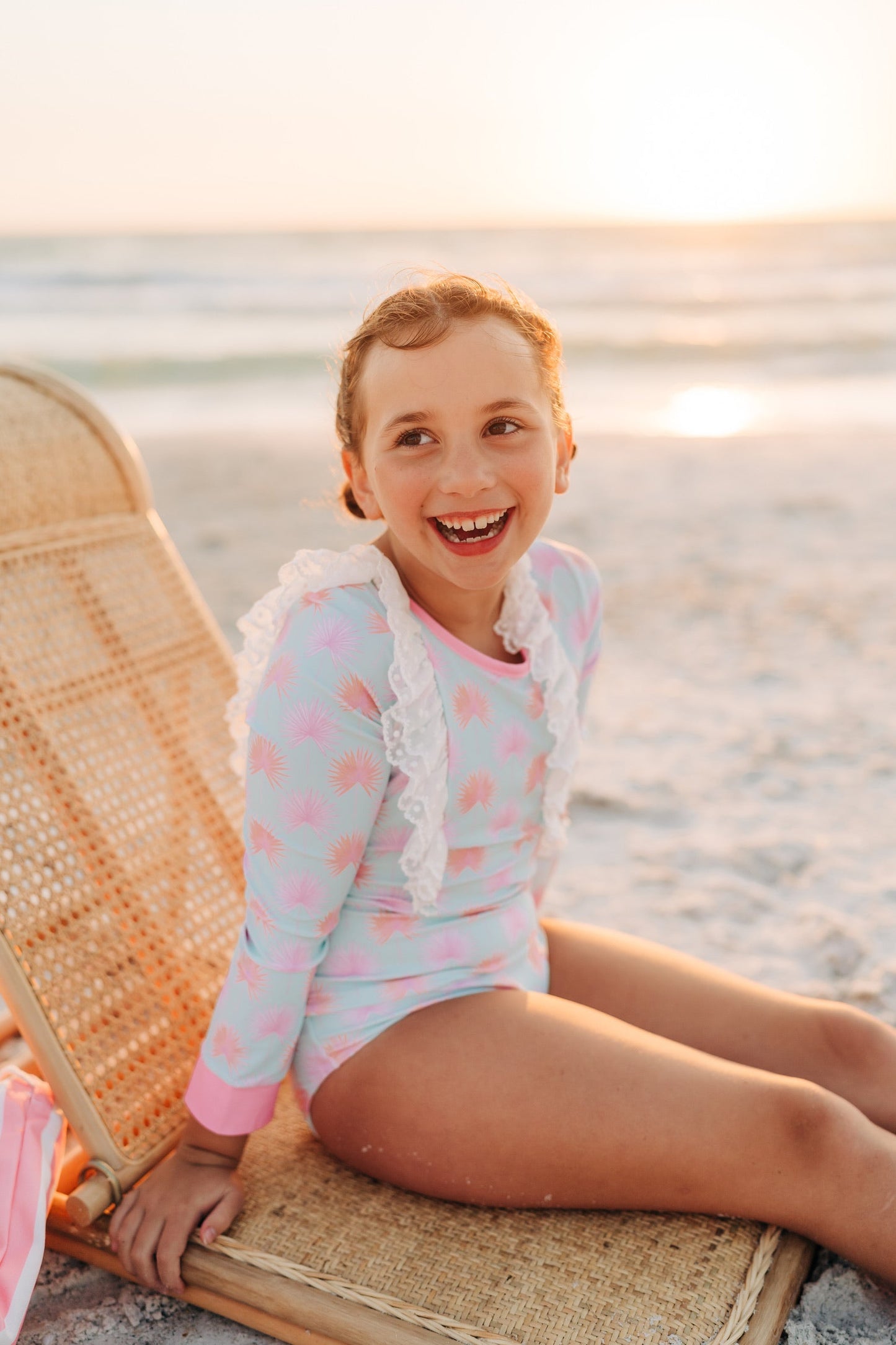 Palm Paradise One Piece Rashguard Suit