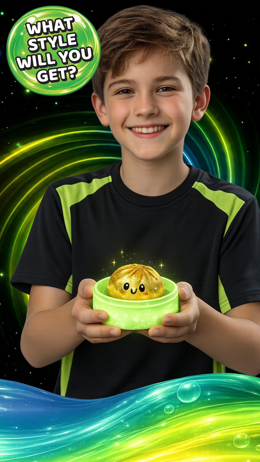 Fun Doh Glow-in-the-Dark Mystery Streamer Dumpling Squishy – Color Capsule