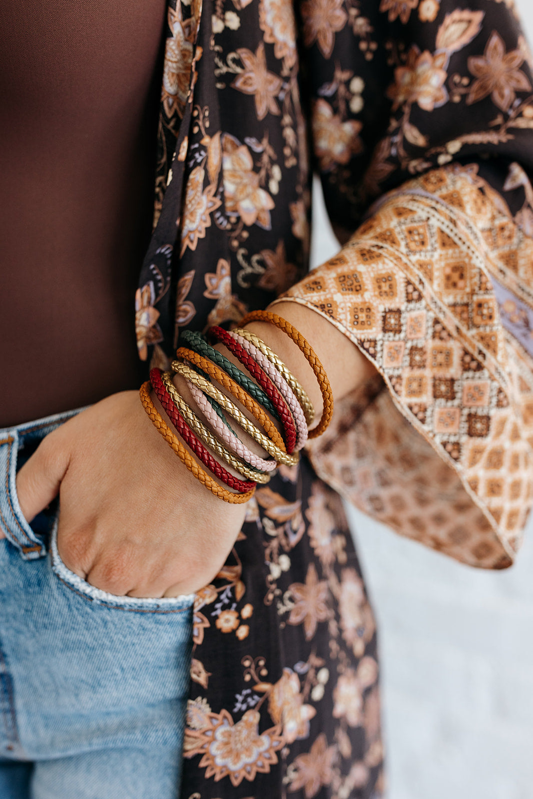 Light Orange Braided Bracelet