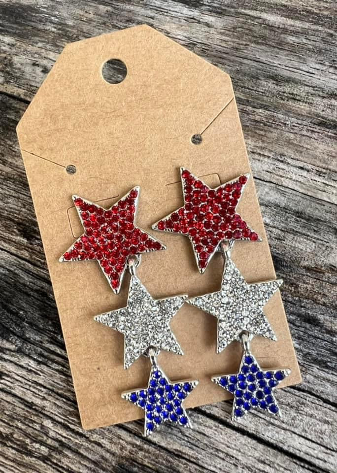 Patriotic Star Earrings