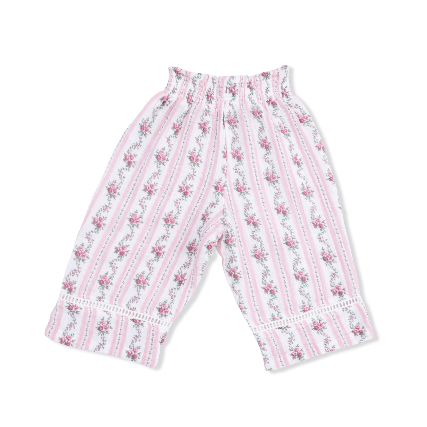 Winding Roses Stripe - Peplum Tank and Smocked Waist Pants