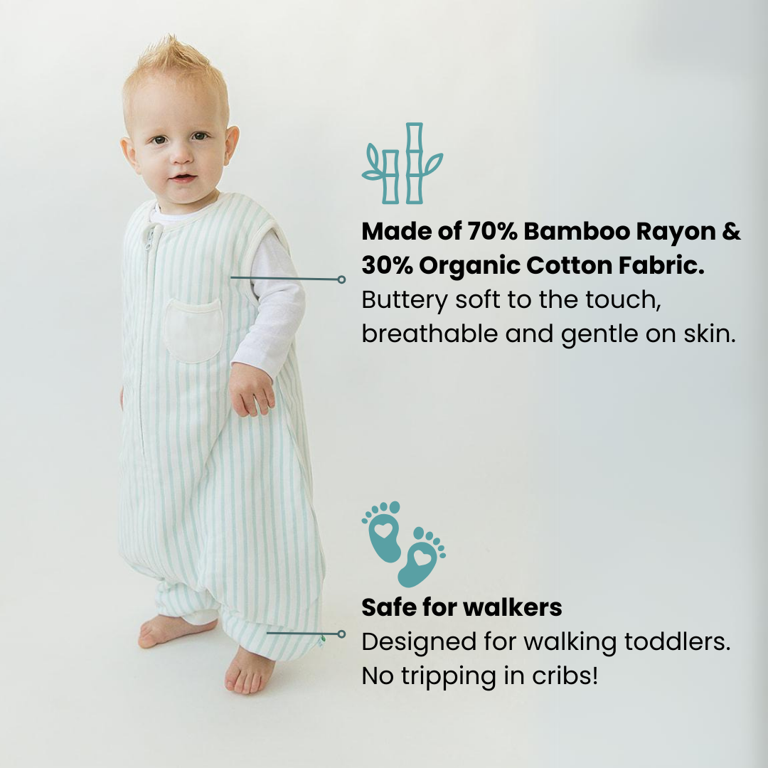 Dreamsuit | Striped Minty Green | 1.5 TOG
