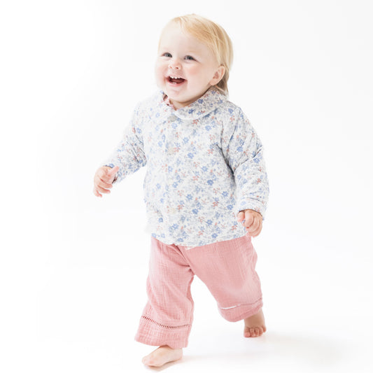 Quilted Jacket with Peter Pan Collar
