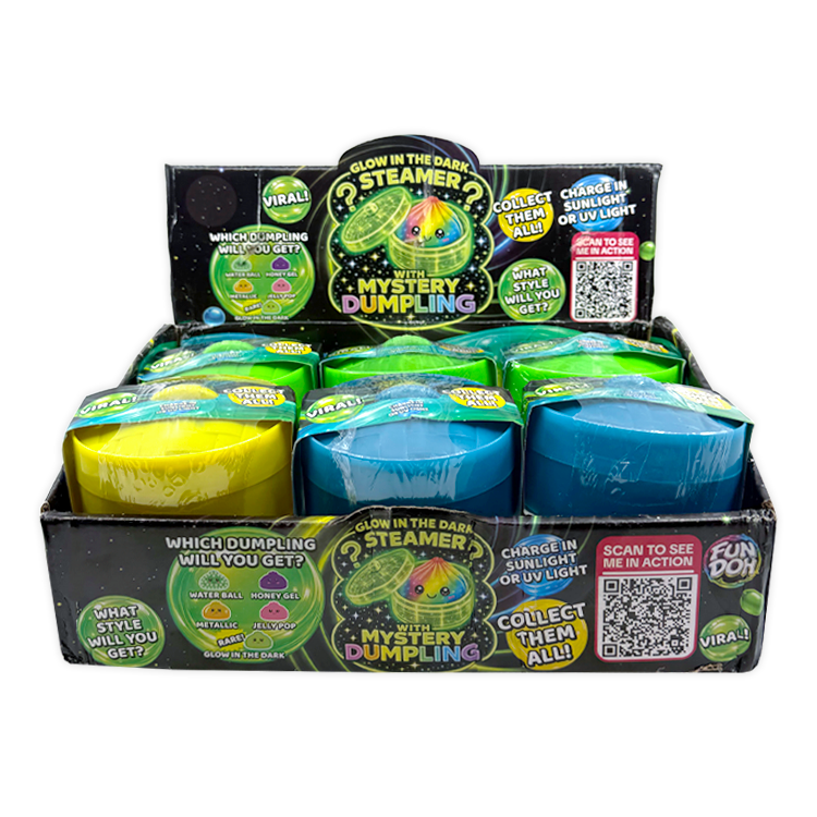 Fun Doh Glow-in-the-Dark Mystery Streamer Dumpling Squishy – Color Capsule