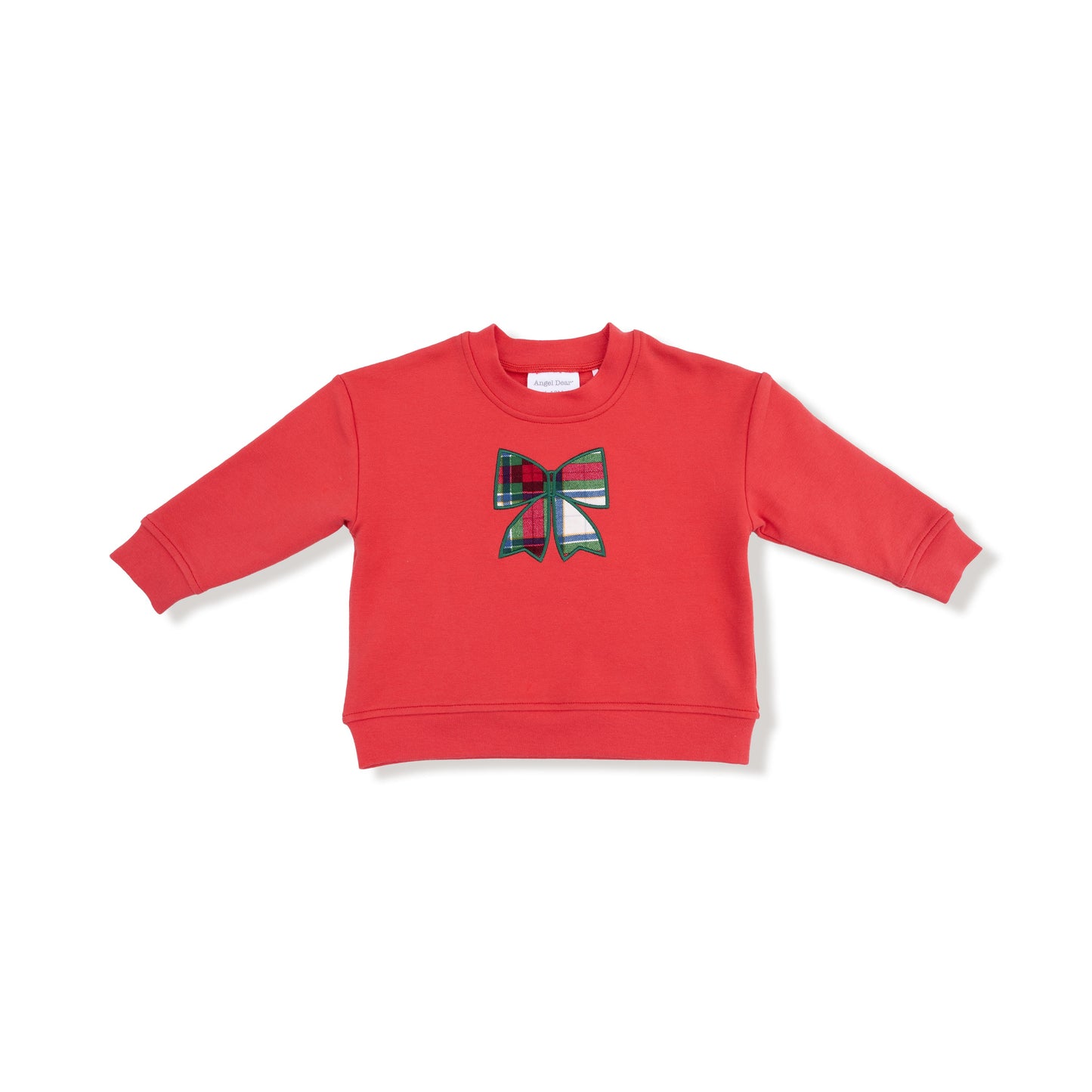 Drop Sleeve Bow Sweatshirt with Rib Cuffs