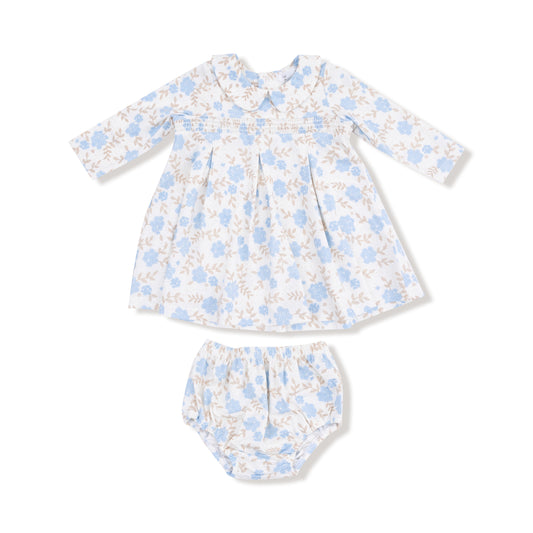 Long Sleeve Peter Pan Collar Dress and Bloomer