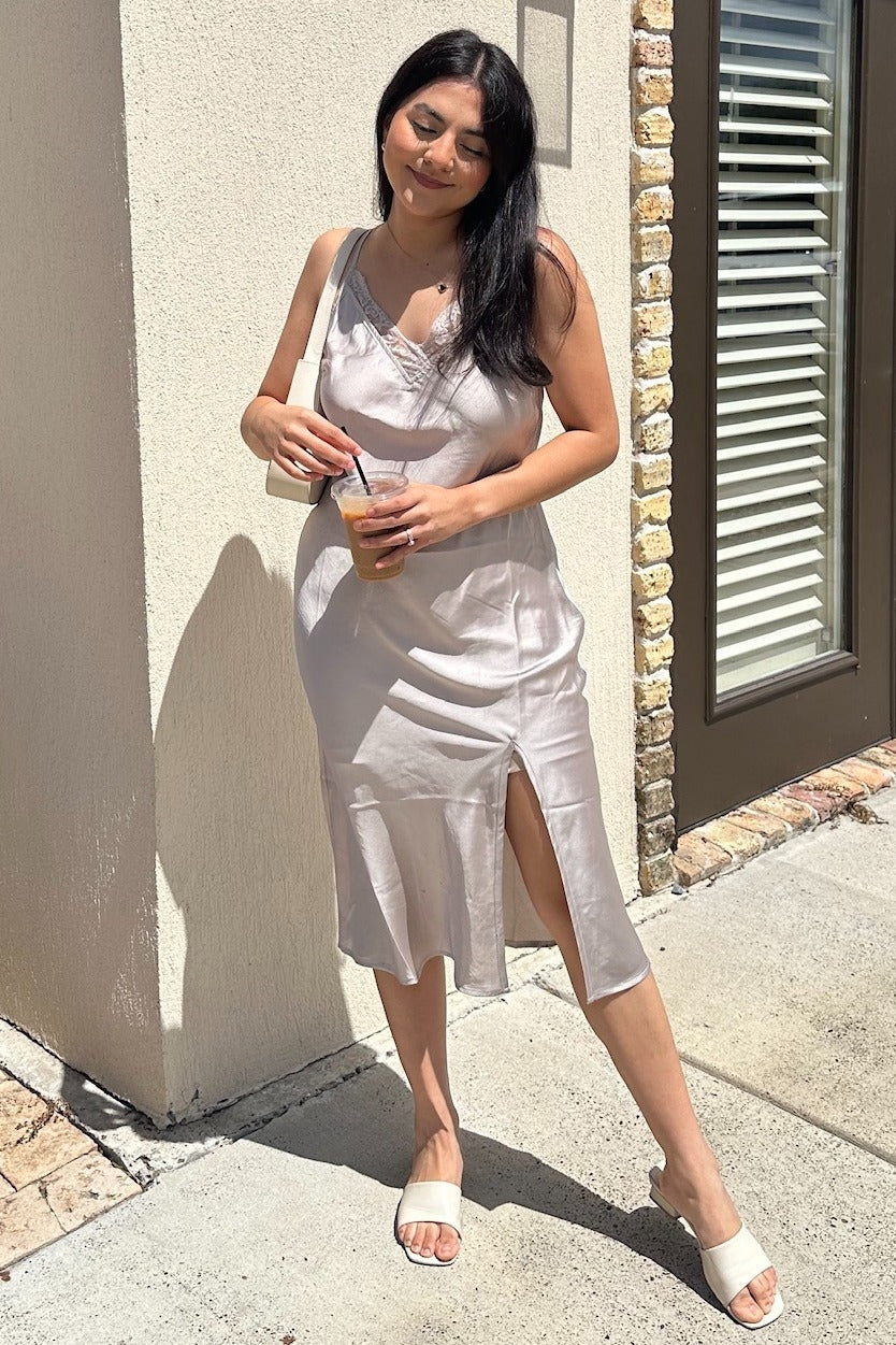 champagne lace midi dress Champagne Lace Midi Dress Medium