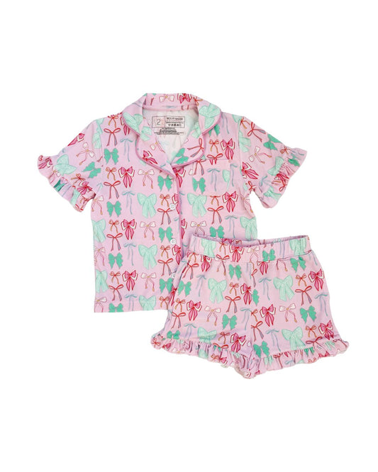 Ruffle Loungewear Set - Bows