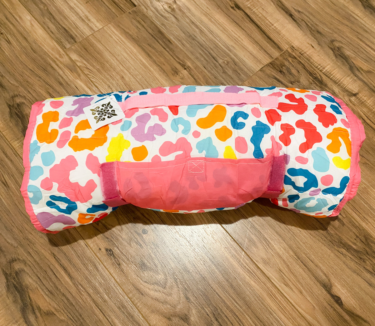 Jane Marie Colorful Leopard Kids Roll-Up Nap Mat with Blanket & Pillow | Toddler Daycare & Preschool Sleeping Mat | Kindergarten Nap Mat | Bossier City, LA
