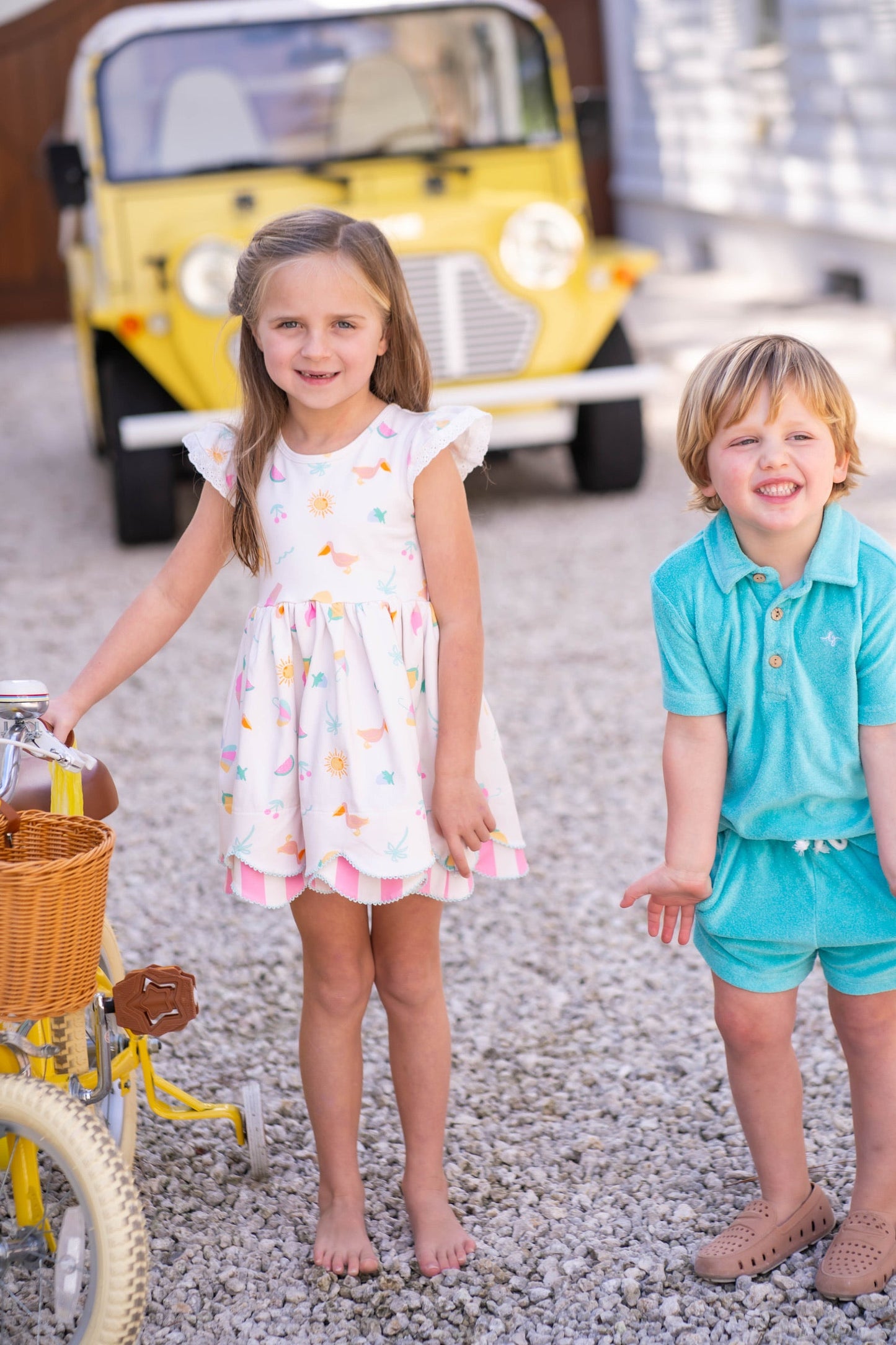 Seaside Stripes Scallop Tunic Set