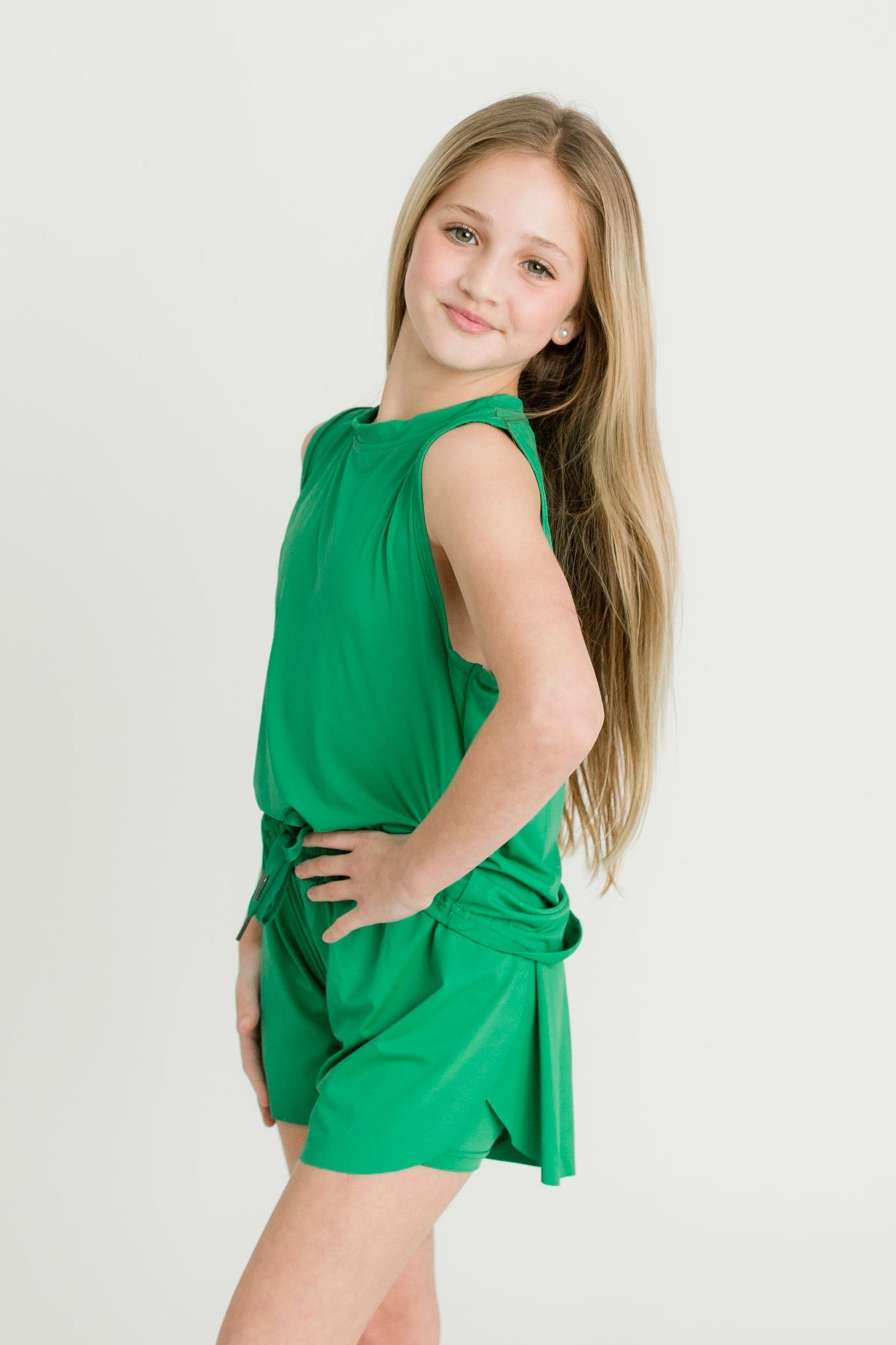 Kids' Green High-Low Tank