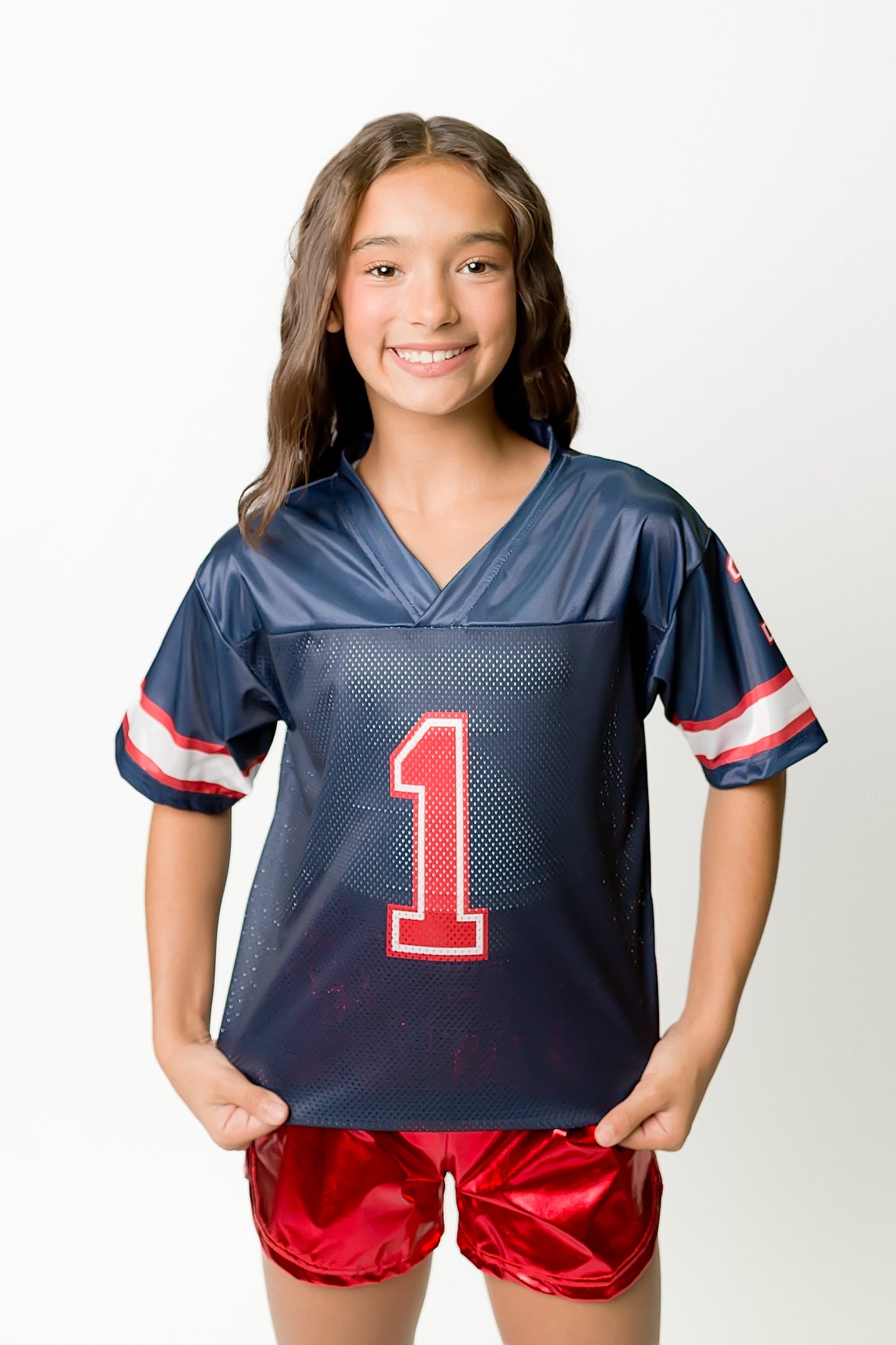 Kids' Navy & Red Football Jersey