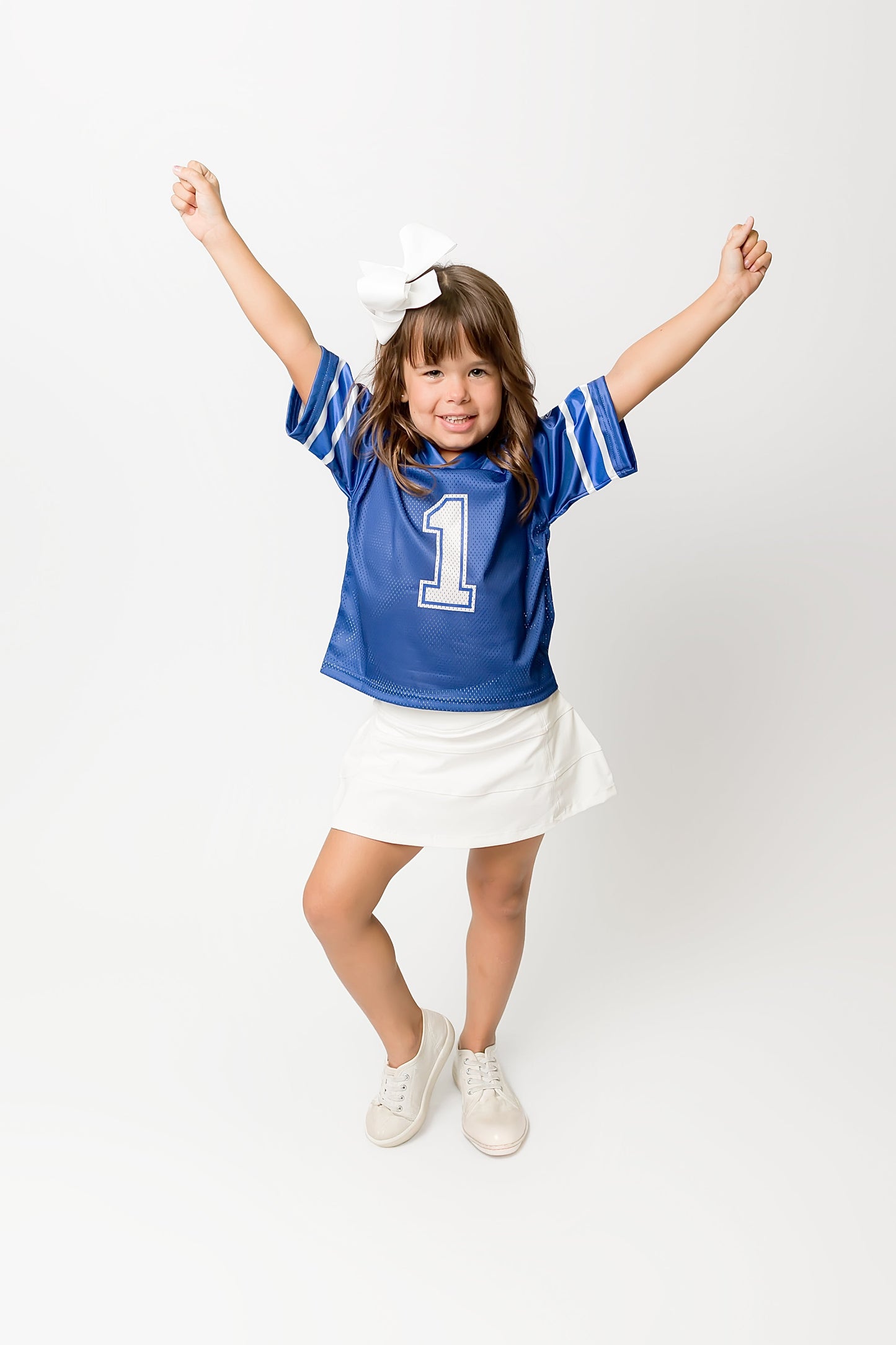 Kids' Royal Blue & White Football Jersey