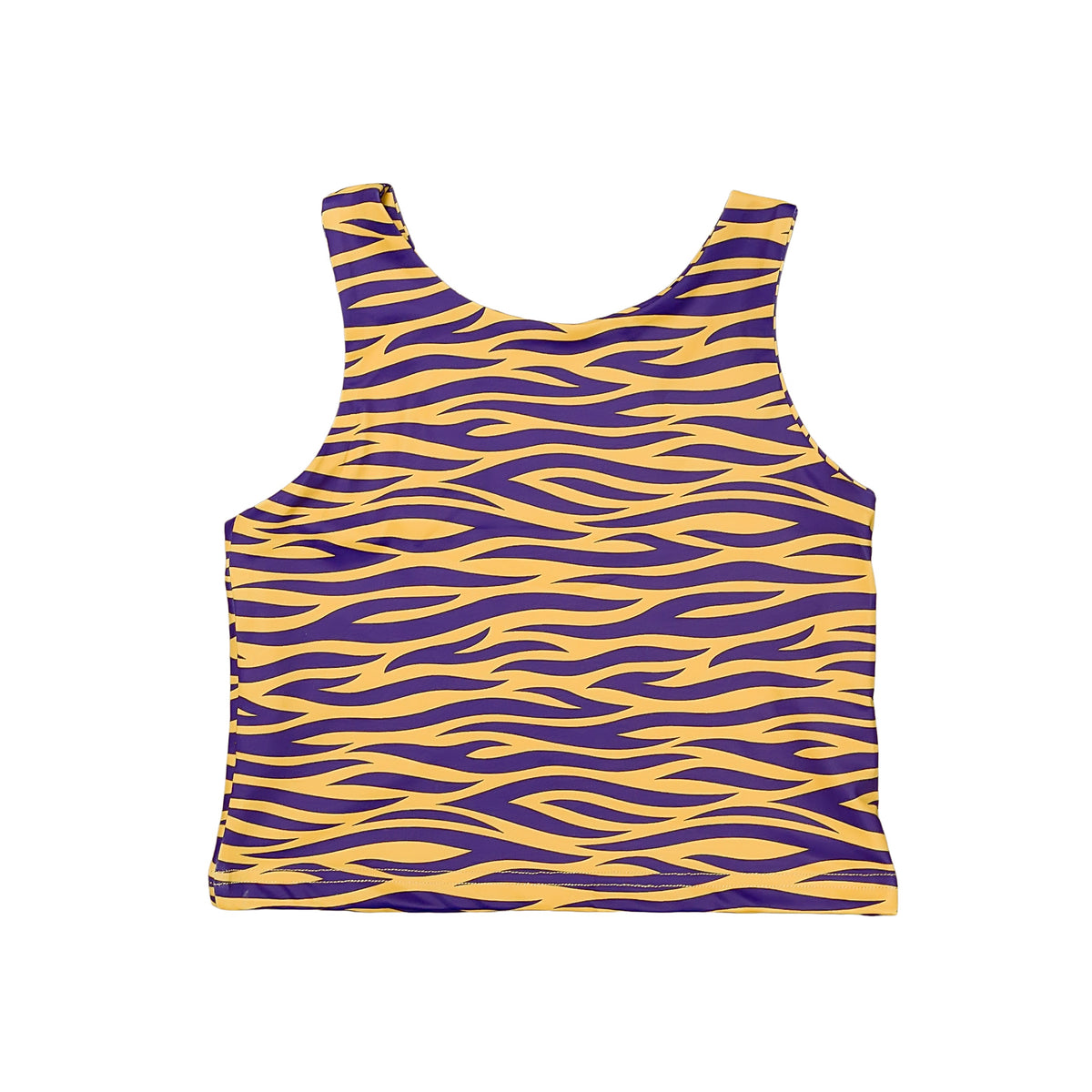 Women's Razorback Tank - Purple & Gold Tiger Stripes