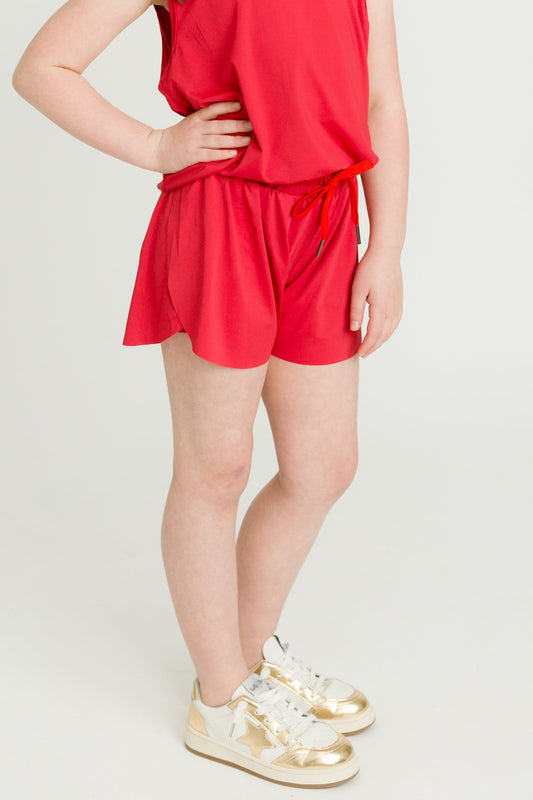 Kid's Butterfly Shorts - Red