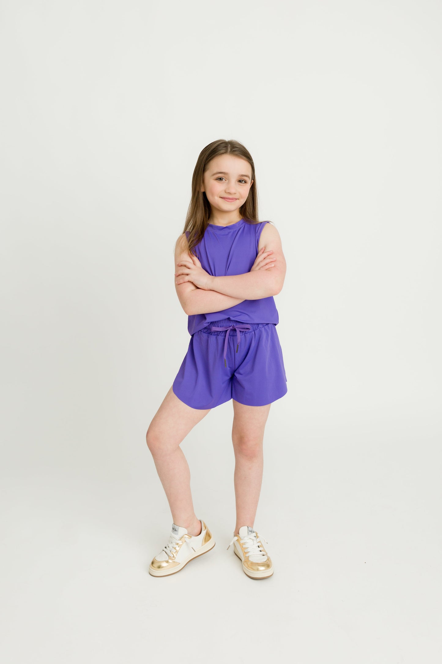 Kids' Purple Butterfly Shorts