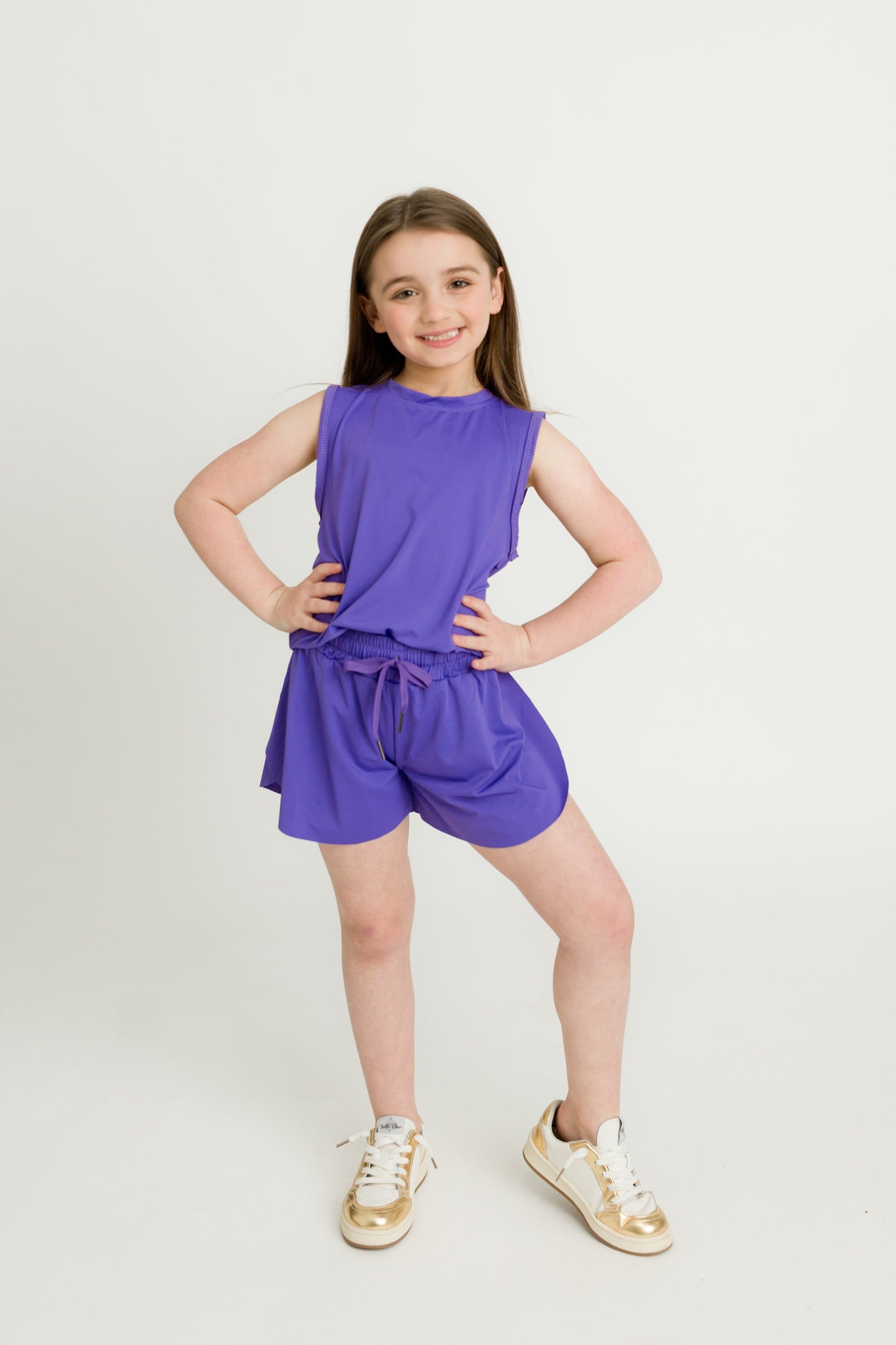 Kids' Purple Butterfly Shorts