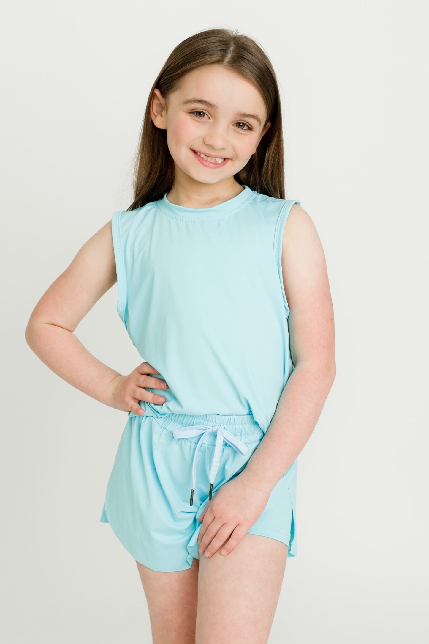 Kids' Light Blue High-Low Tank