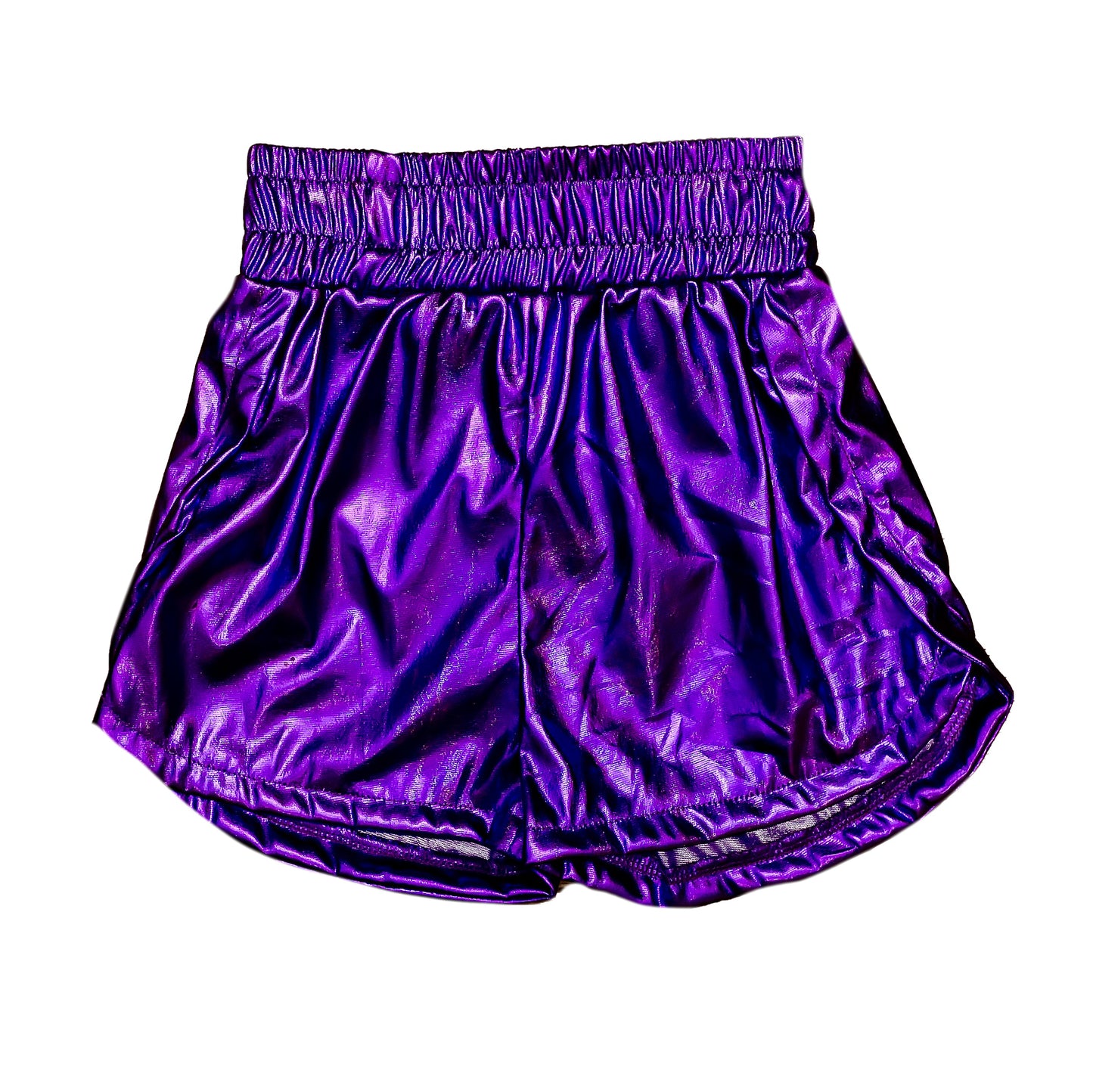 Kids' Metallic Shorts - Purple